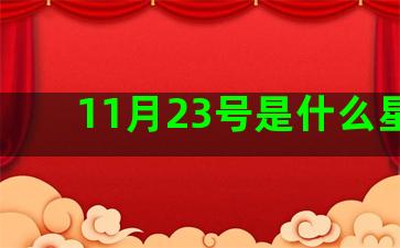 11月23号是什么星座