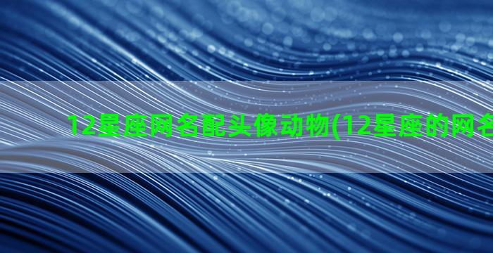 12星座网名配头像动物(12星座的网名叫什么)