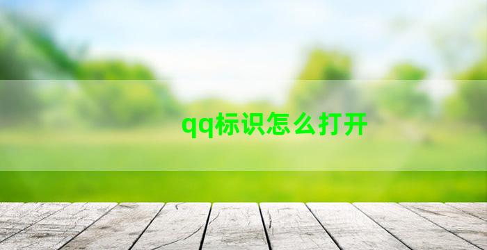 qq标识怎么打开