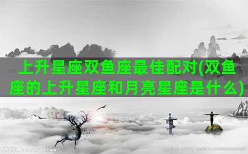 上升星座双鱼座最佳配对(双鱼座的上升星座和月亮星座是什么)