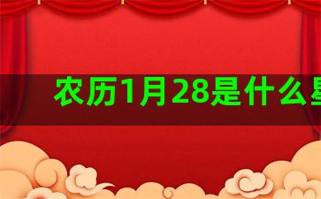 农历1月28是什么星座