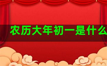 农历大年初一是什么星座