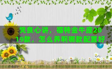 凭良心讲，福特金牛座2019款，怎么养啊哪款配置好