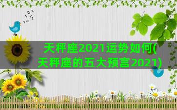 天秤座2021运势如何(天秤座的五大预言2021)