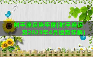 射手座运势年度(射手座运势2023年4月运势详解)