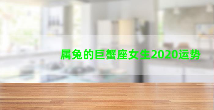 属兔的巨蟹座女生2020运势