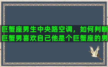 巨蟹座男生中央路空调，如何判断巨蟹男喜欢自己他是个巨蟹座的男生