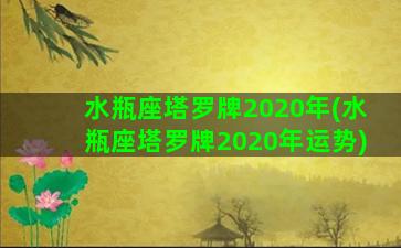 水瓶座塔罗牌2020年(水瓶座塔罗牌2020年运势)